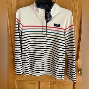 LL. Bean xs petite striped pullover
